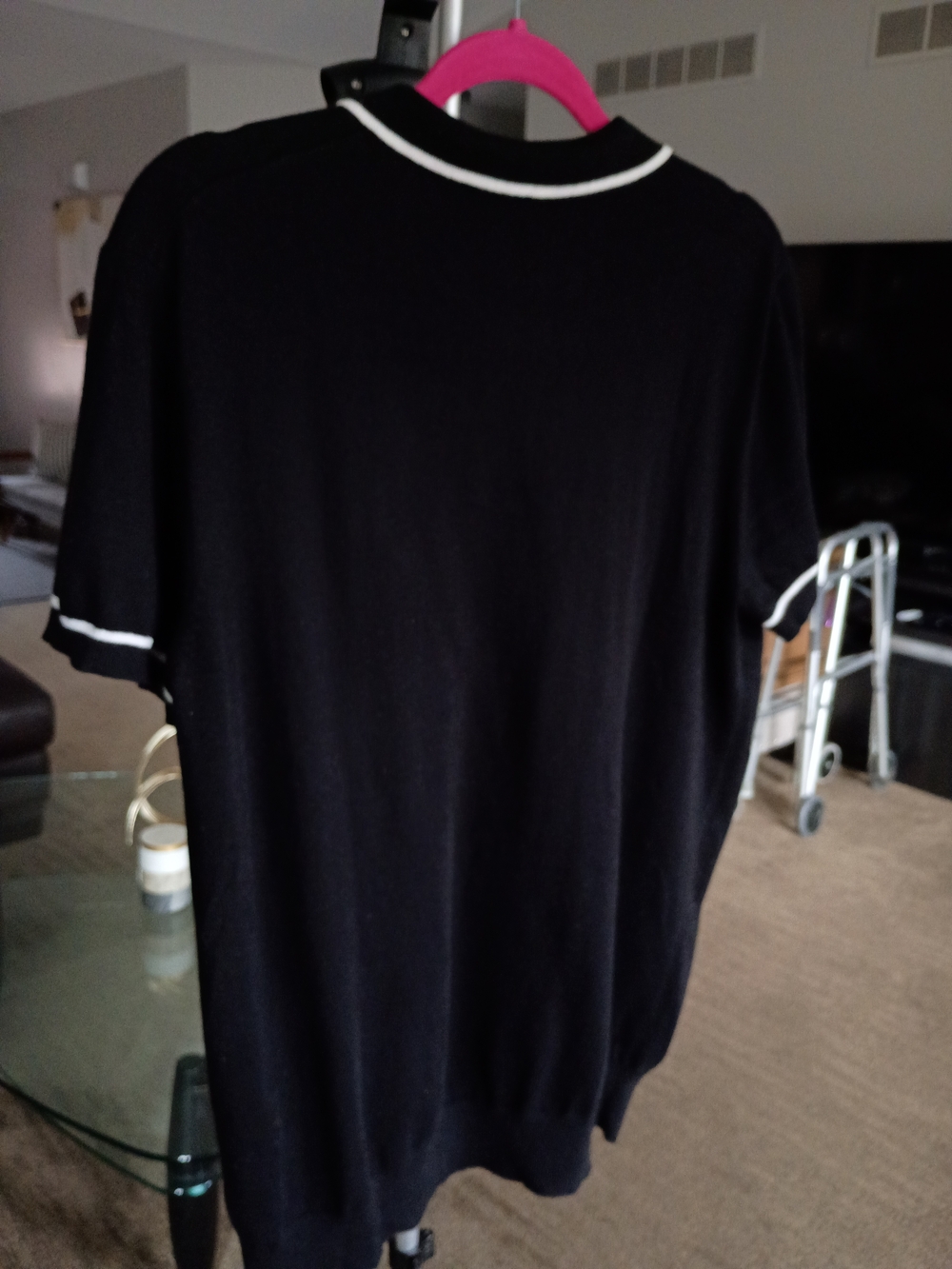 jf j.ferrar Black Polo with White Trim - Picture 8 of 9